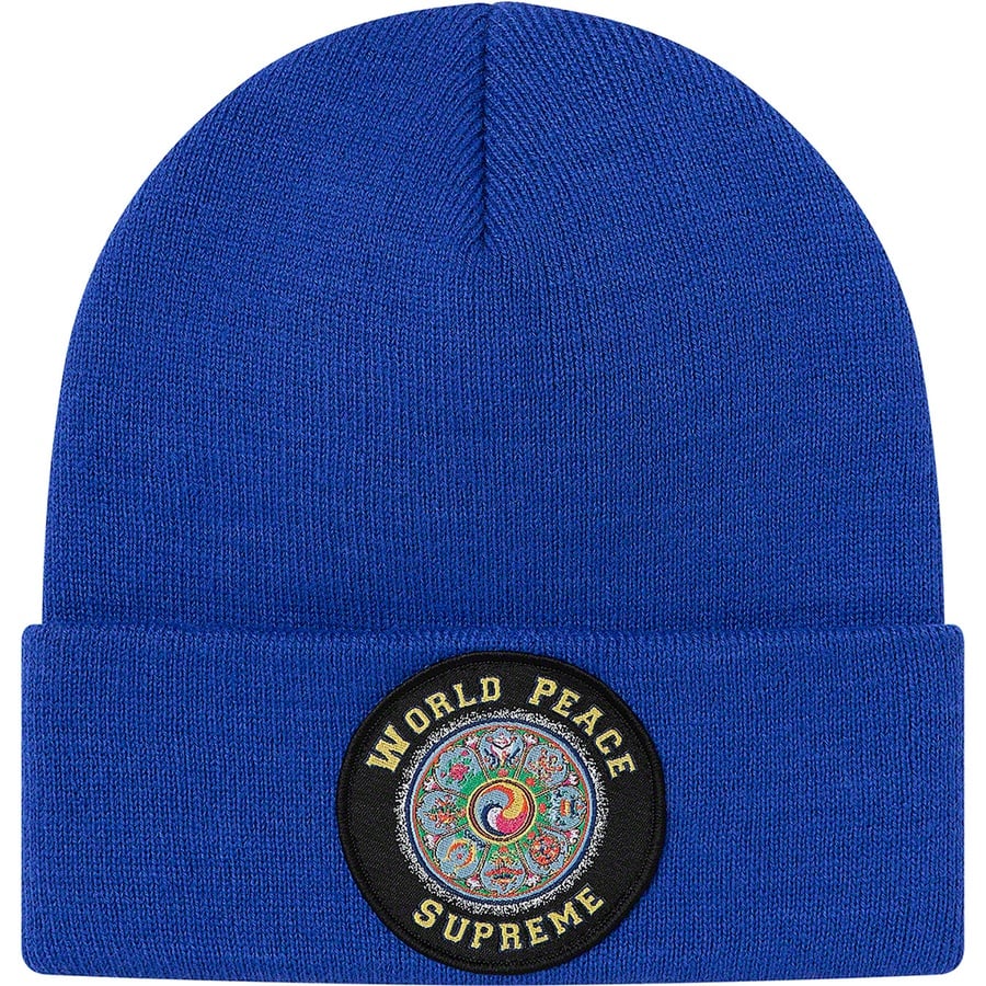 Details on World Peace Beanie Royal from fall winter
                                                    2020 (Price is $36)