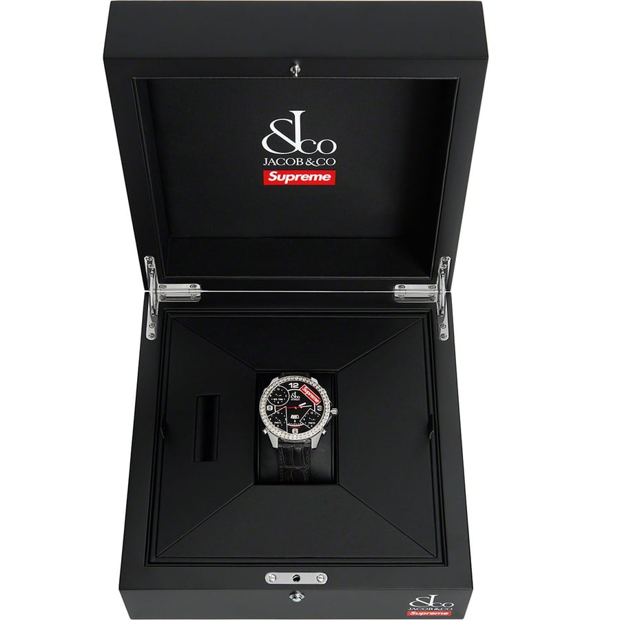 Details on Supreme Jacob & Co Time Zone 47mm Watch Black from fall winter
                                                    2020 (Price is $14000)