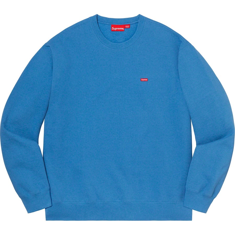 Details on Small Box Crewneck Pale Royal from fall winter 2020 (Price is $138)