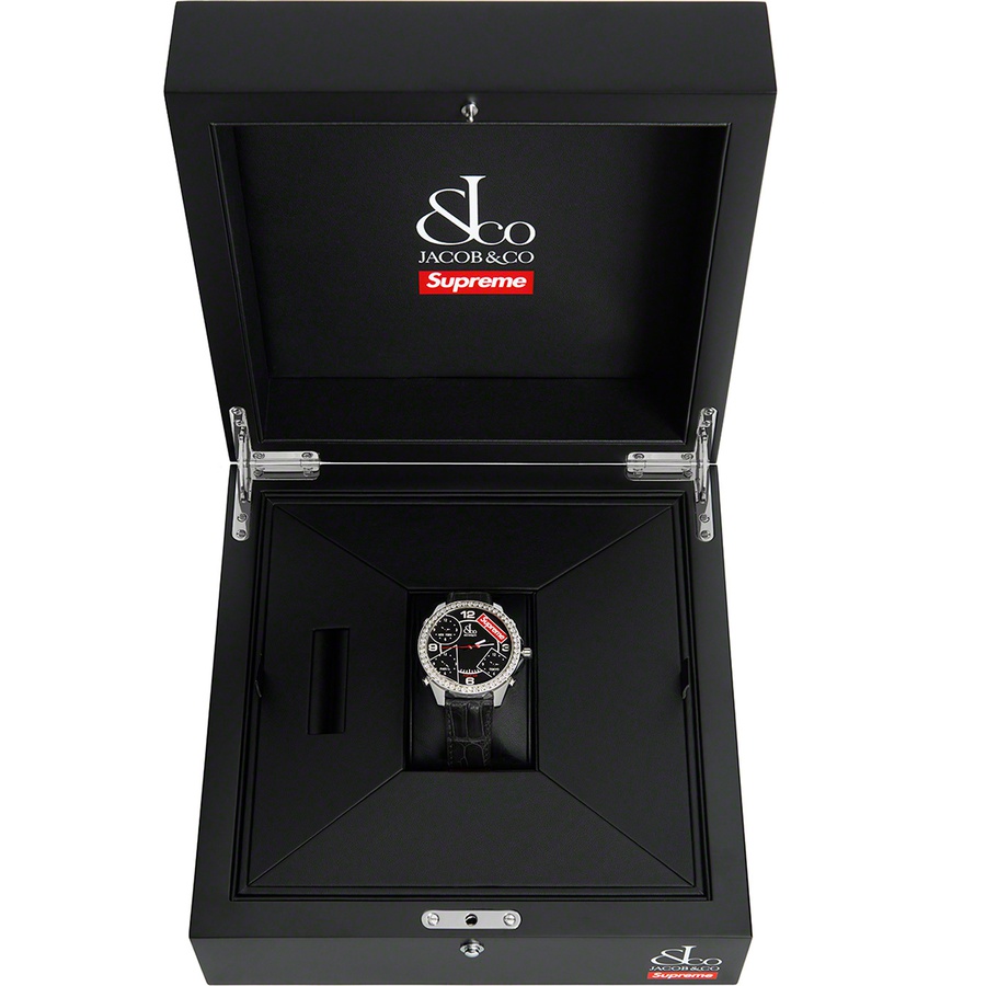 Details on Supreme Jacob & Co Time Zone 40mm Watch Black from fall winter
                                                    2020 (Price is $12000)