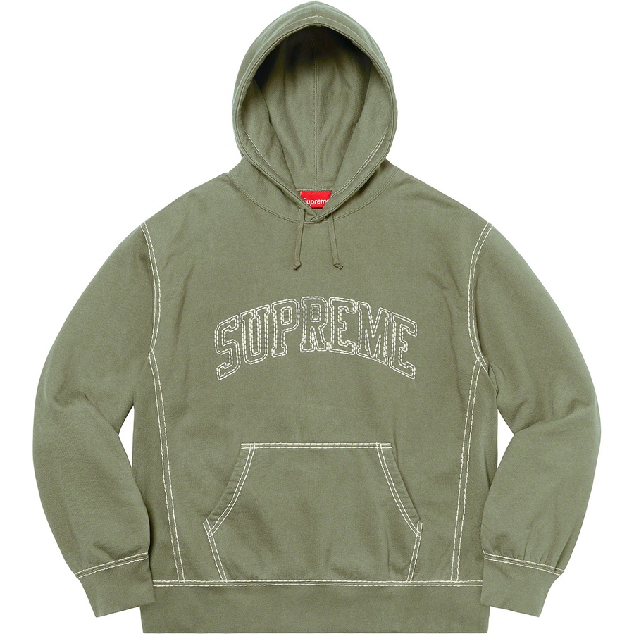 Details on Big Stitch Hooded Sweatshirt Light Olive from fall winter
                                                    2020 (Price is $158)