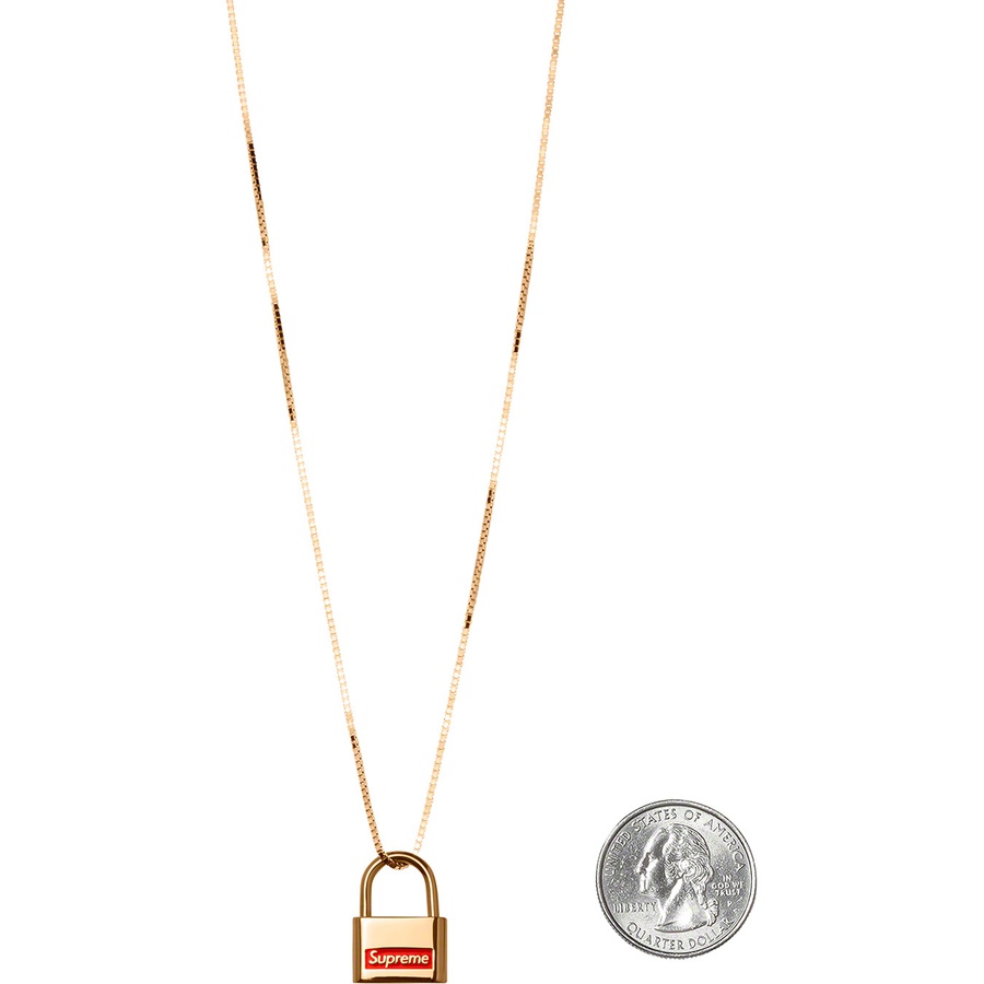 Details on Supreme Jacob & Co. 14K Gold Lock Pendant Gold from fall winter
                                                    2020 (Price is $1100)