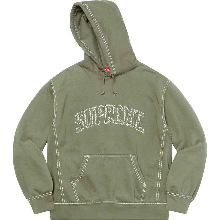 Details on Big Stitch Hooded Sweatshirt Light Olive from fall winter
                                                    2020 (Price is $158)