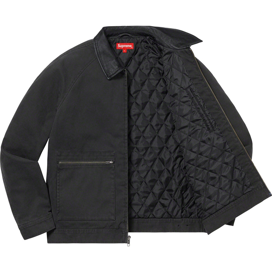 Details on Leather Collar Work Jacket Black from fall winter
                                                    2020 (Price is $198)