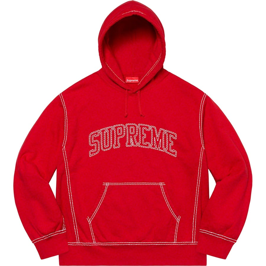 Details on Big Stitch Hooded Sweatshirt Red from fall winter
                                                    2020 (Price is $158)