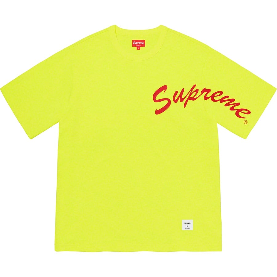 Details on Shoulder Arc S S Top Fluorescent Yellow from fall winter
                                                    2020 (Price is $68)