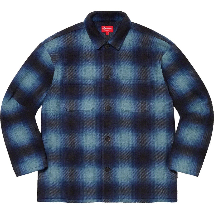 Details on Shadow Plaid Fleece Shirt Blue from fall winter
                                                    2020 (Price is $138)