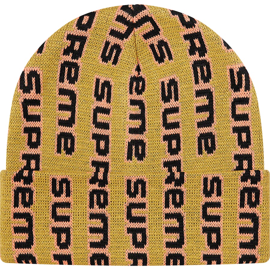 Details on Vertical Logo Beanie Acid Yellow from fall winter
                                                    2020 (Price is $36)