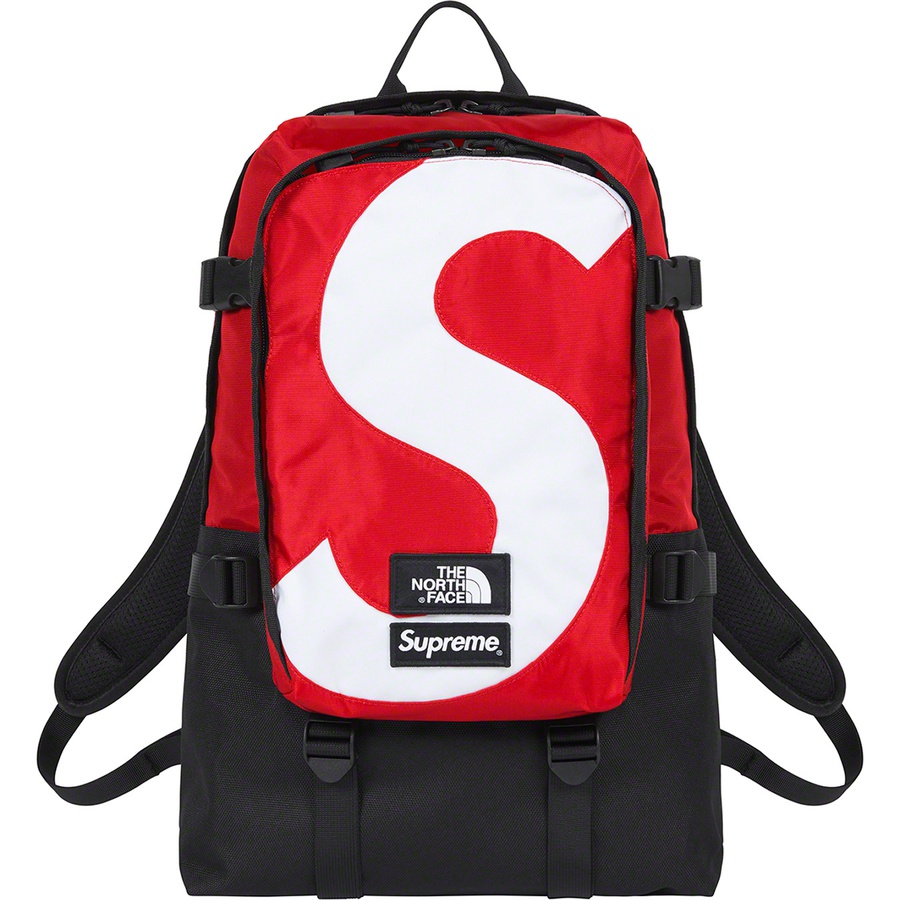 Details on Supreme The North Face S Logo Expedition Backpack Red from fall winter
                                                    2020 (Price is $158)