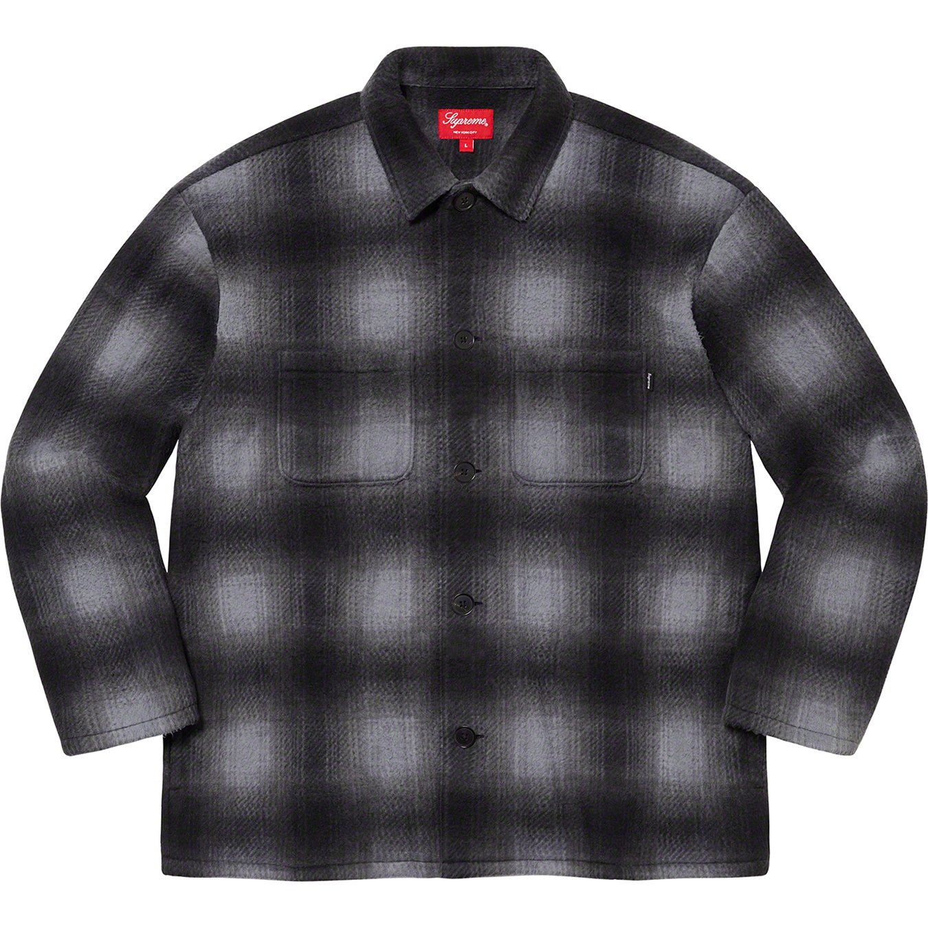 Shadow Plaid Fleece Shirt   fall winter    Supreme