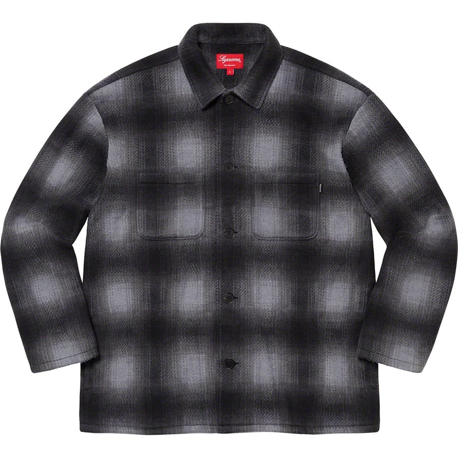 Details on Shadow Plaid Fleece Shirt Black from fall winter
                                                    2020 (Price is $138)