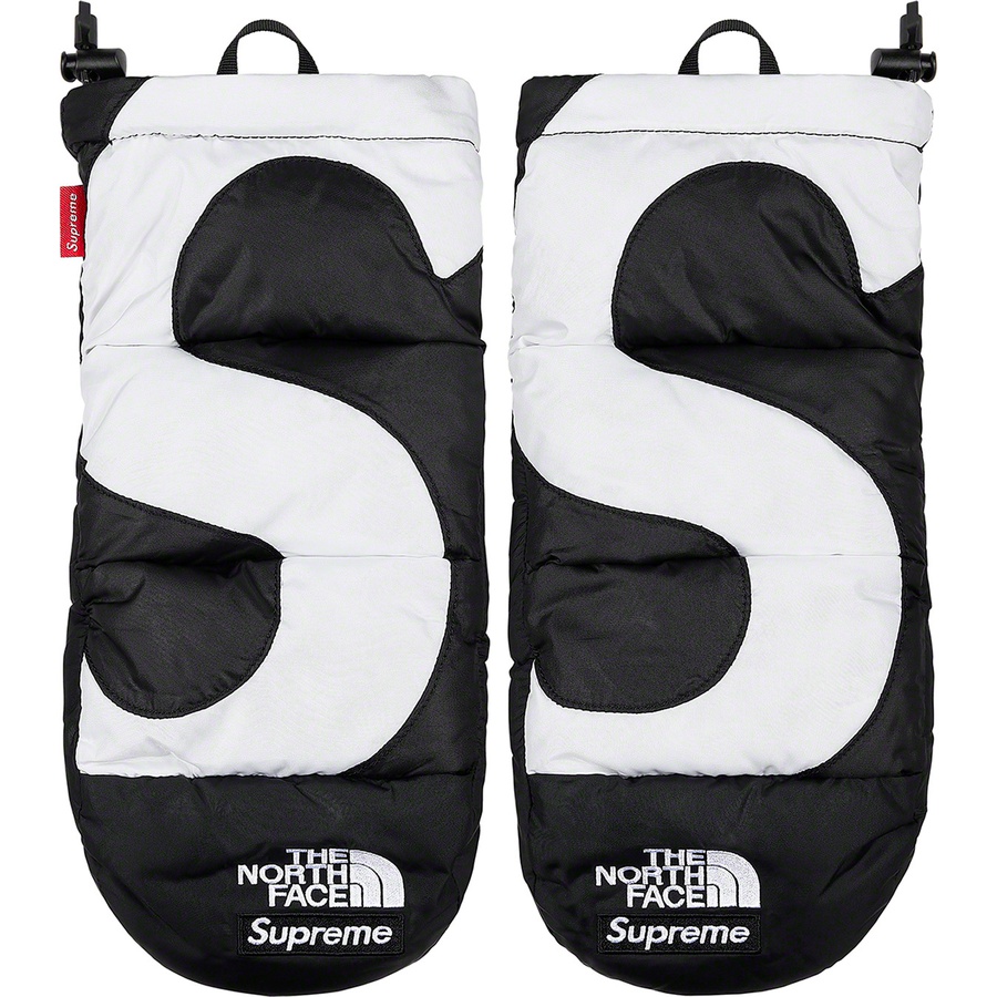 Details on Supreme The North Face S Logo Nuptse Mitts Black from fall winter
                                                    2020 (Price is $98)