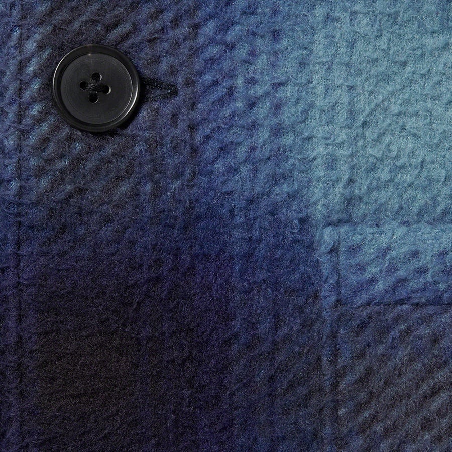 Details on Shadow Plaid Fleece Shirt Blue from fall winter
                                                    2020 (Price is $138)