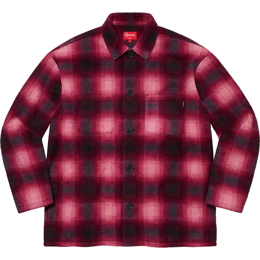 Details on Shadow Plaid Fleece Shirt Red from fall winter
                                                    2020 (Price is $138)