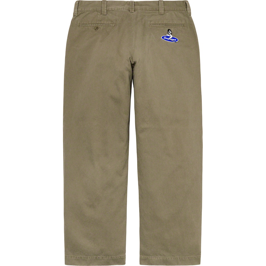 Details on Pin Up Chino Pant Olive from fall winter 2020 (Price is $148)