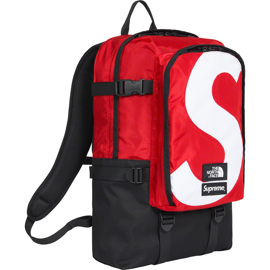 Details on Supreme The North Face S Logo Expedition Backpack Red from fall winter
                                                    2020 (Price is $158)