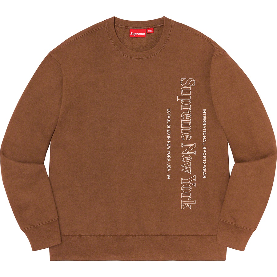 Details on Side Logo Crewneck Brown from fall winter
                                                    2020 (Price is $148)