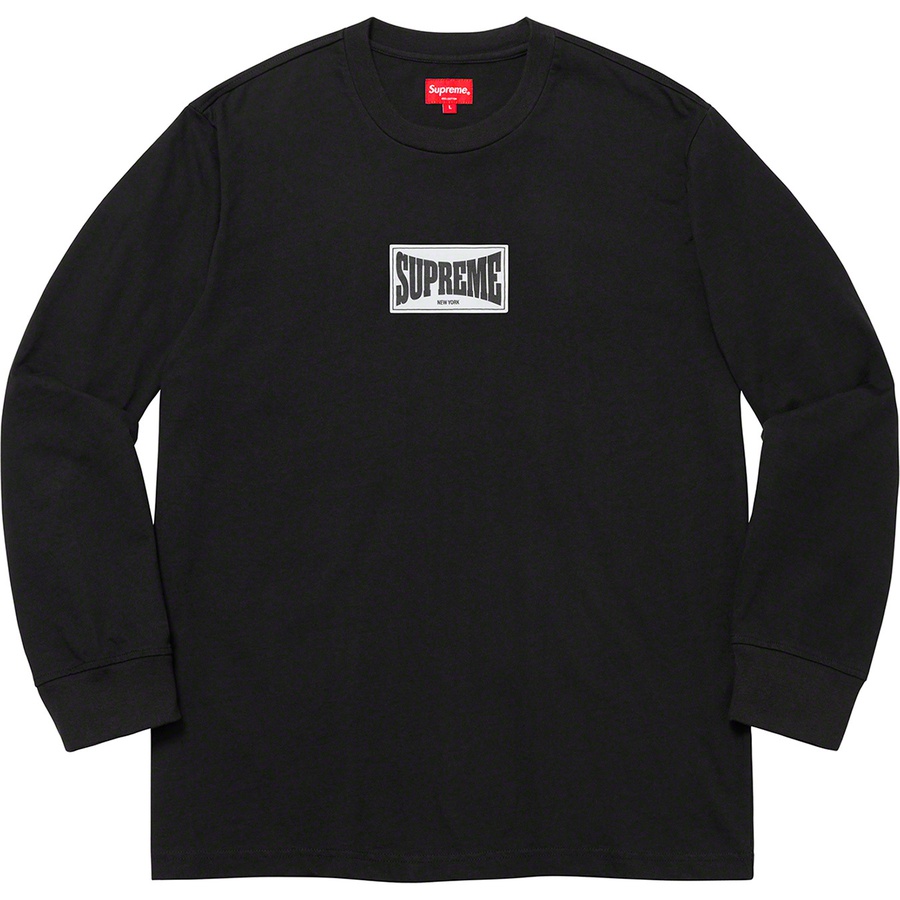 Supreme Woven Label L S Top (FW20) - Black - $68