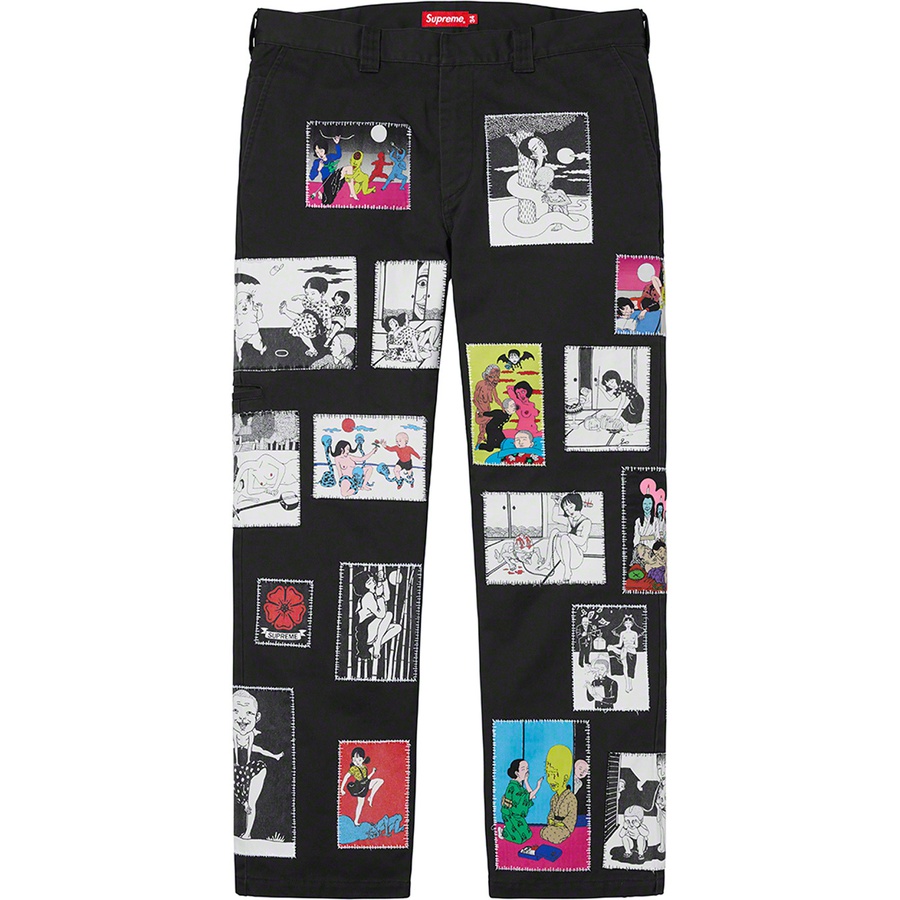 Details on Toshio Saeki Supreme Work Pant Black from fall winter
                                                    2020 (Price is $258)