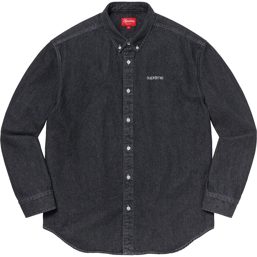 Details on Classic Logo Denim Shirt Black from fall winter
                                                    2020 (Price is $128)