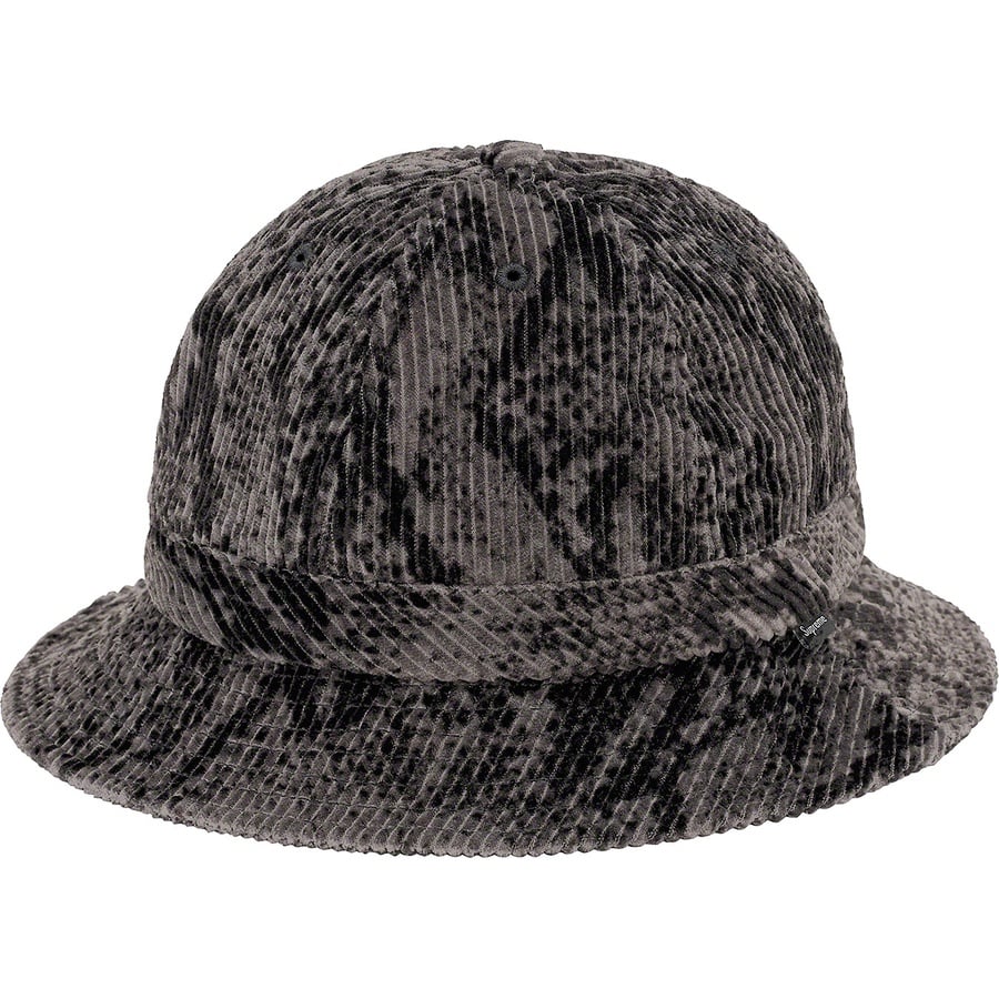 Details on Snakeskin Corduroy Bell Hat Black from fall winter
                                                    2020 (Price is $54)