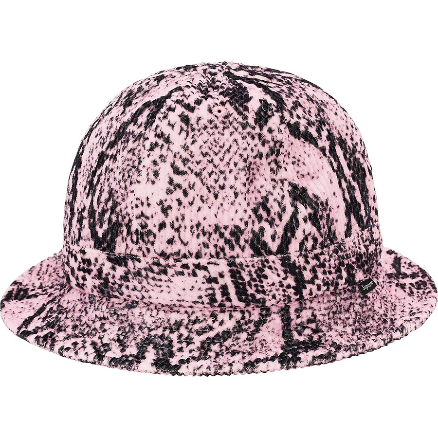 Details on Snakeskin Corduroy Bell Hat Pink from fall winter
                                                    2020 (Price is $54)