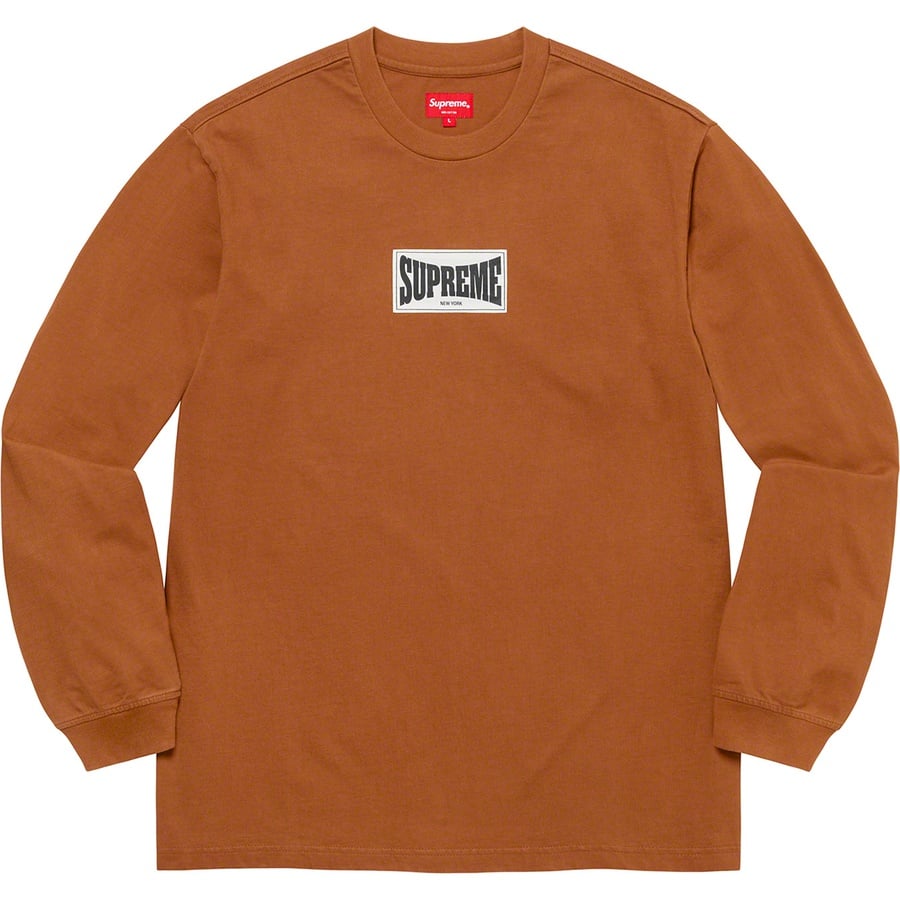 Supreme Woven Label L S Top (FW20) - Rust - $68