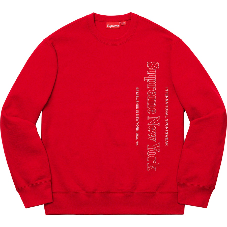 Details on Side Logo Crewneck Red from fall winter
                                                    2020 (Price is $148)
