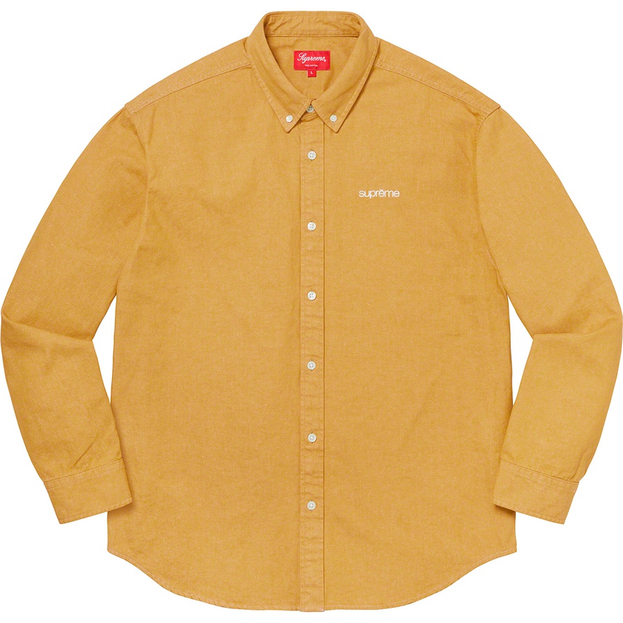 Details on Classic Logo Denim Shirt Gold from fall winter
                                                    2020 (Price is $128)