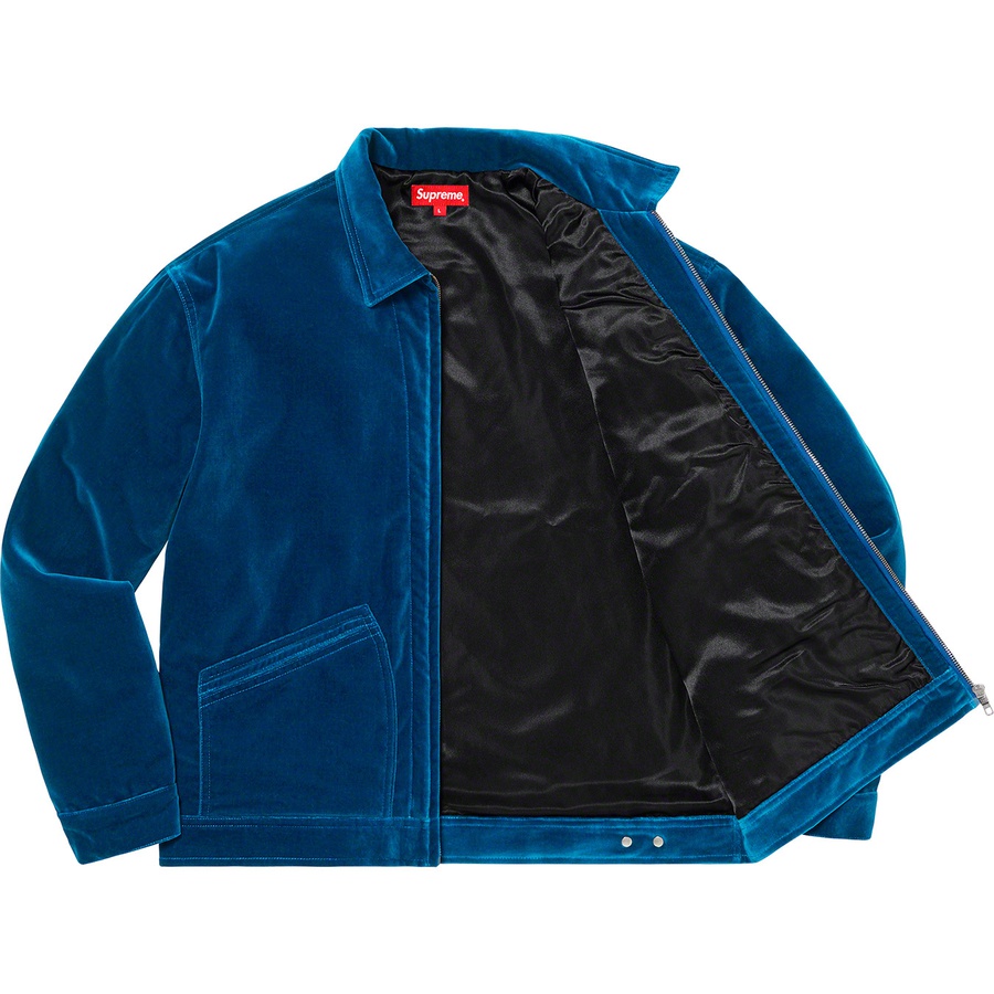 Details on Velvet Work Jacket Teal from fall winter
                                                    2020 (Price is $288)