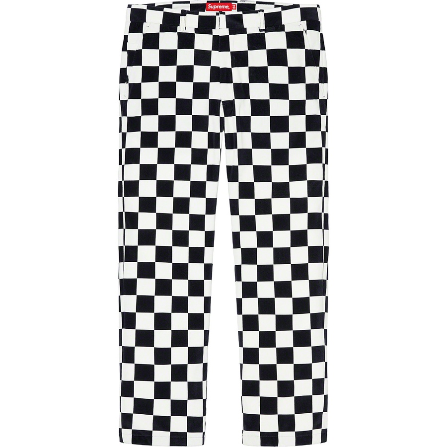 Details on Velvet Trouser Checkerboard from fall winter
                                                    2020 (Price is $168)