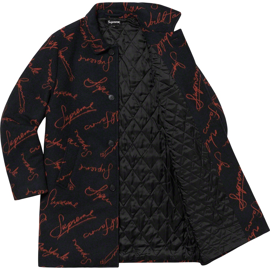 Details on Script Logos Wool Overcoat Black from fall winter
                                                    2020 (Price is $558)