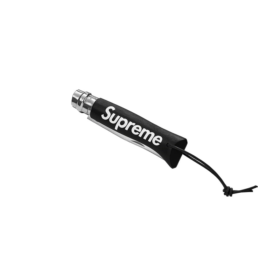 Details on Supreme Opinel No.08 Folding Knife Black from fall winter
                                                    2020 (Price is $48)