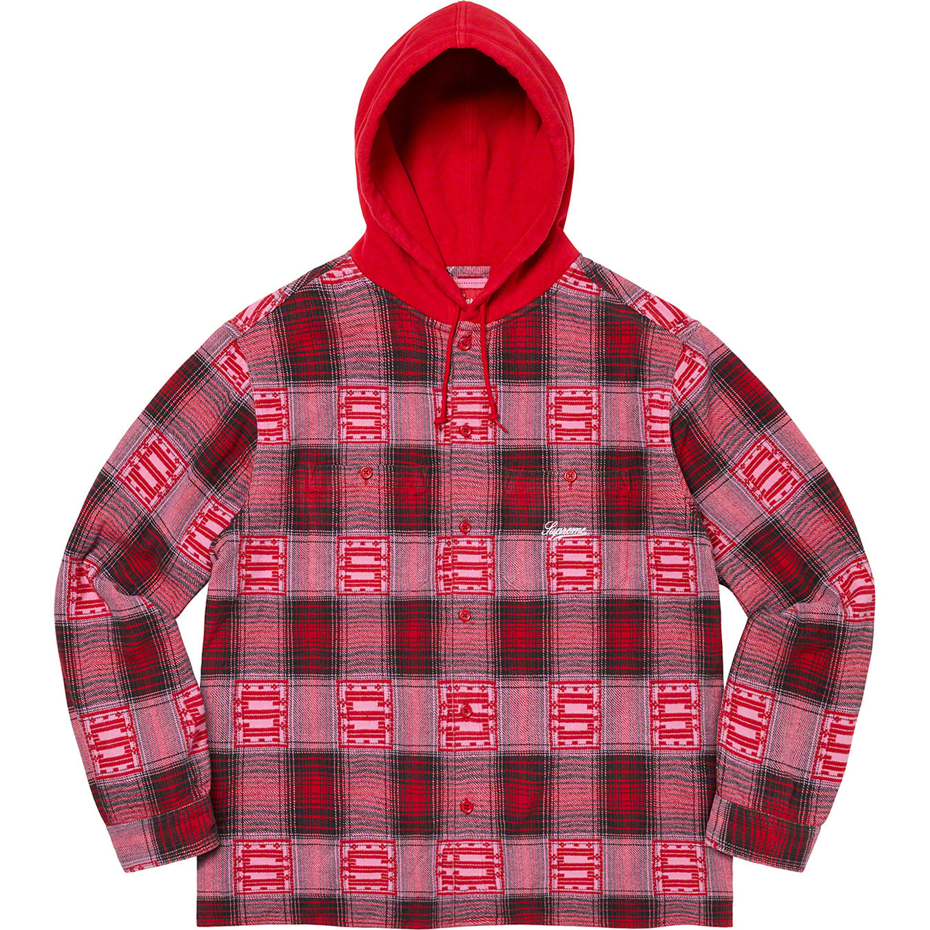 Hooded Shadow Plaid Shirt - fall winter 2020 - Supreme