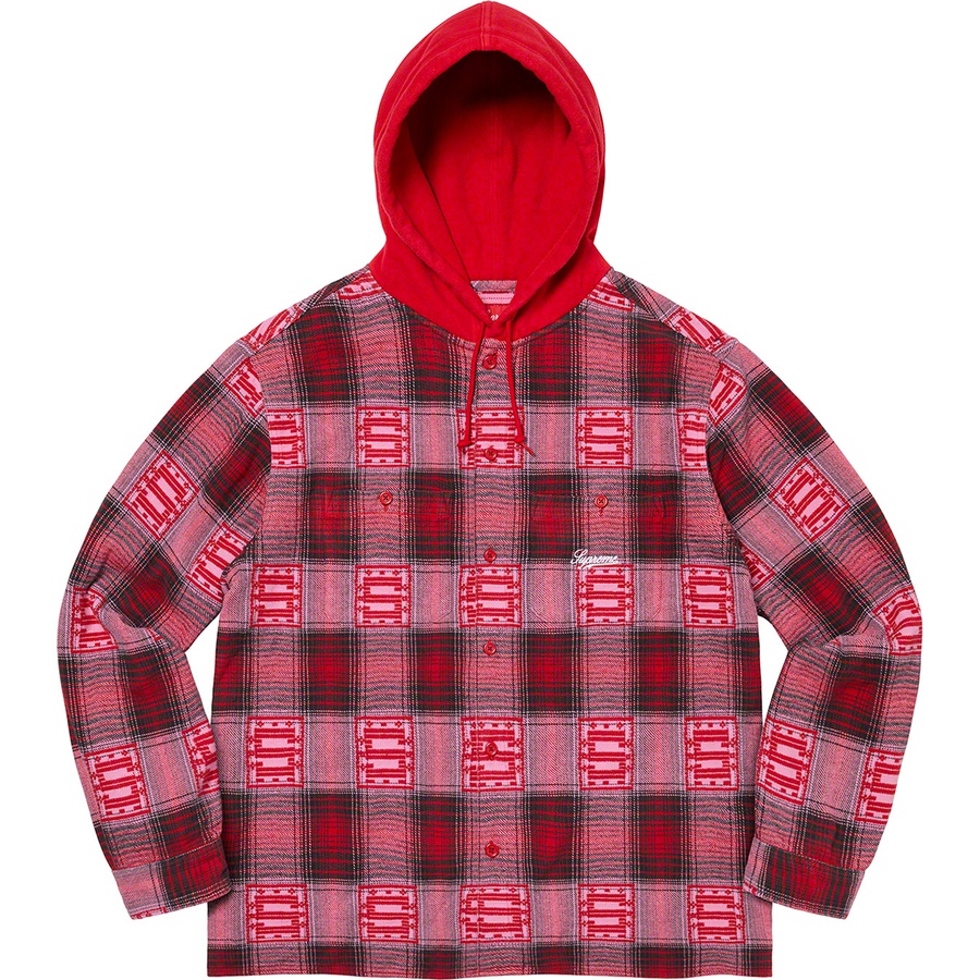Details on Hooded Shadow Plaid Shirt Red from fall winter
                                                    2020 (Price is $138)