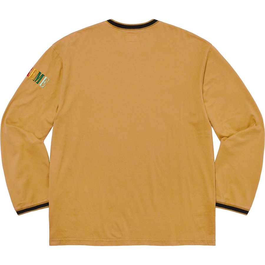 Details on Multi Color Logo L S Top Dark Gold from fall winter
                                                    2020 (Price is $88)