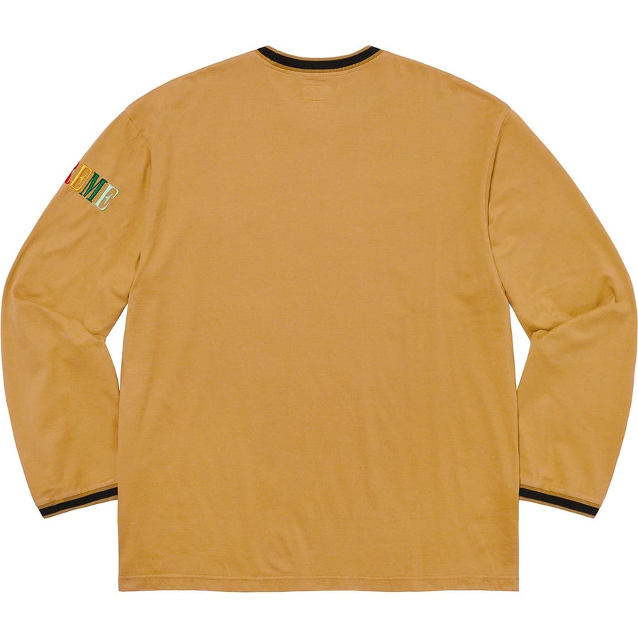 Details on Multi Color Logo L S Top Dark Gold from fall winter
                                                    2020 (Price is $88)