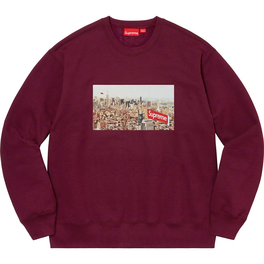 Details on Aerial Crewneck Burgundy from fall winter
                                                    2020 (Price is $148)