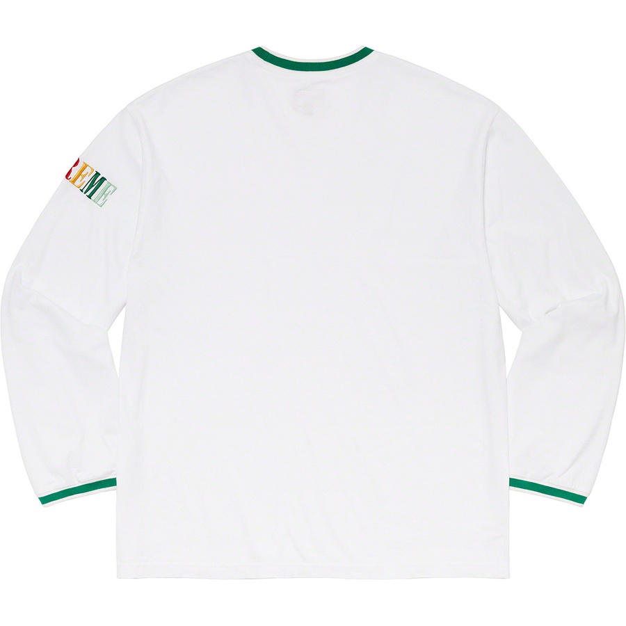 Details on Multi Color Logo L S Top White from fall winter
                                                    2020 (Price is $88)
