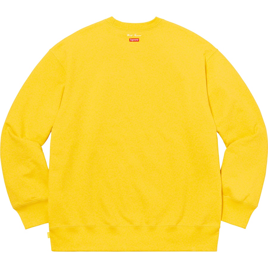 Details on Aerial Crewneck Lemon from fall winter
                                                    2020 (Price is $148)
