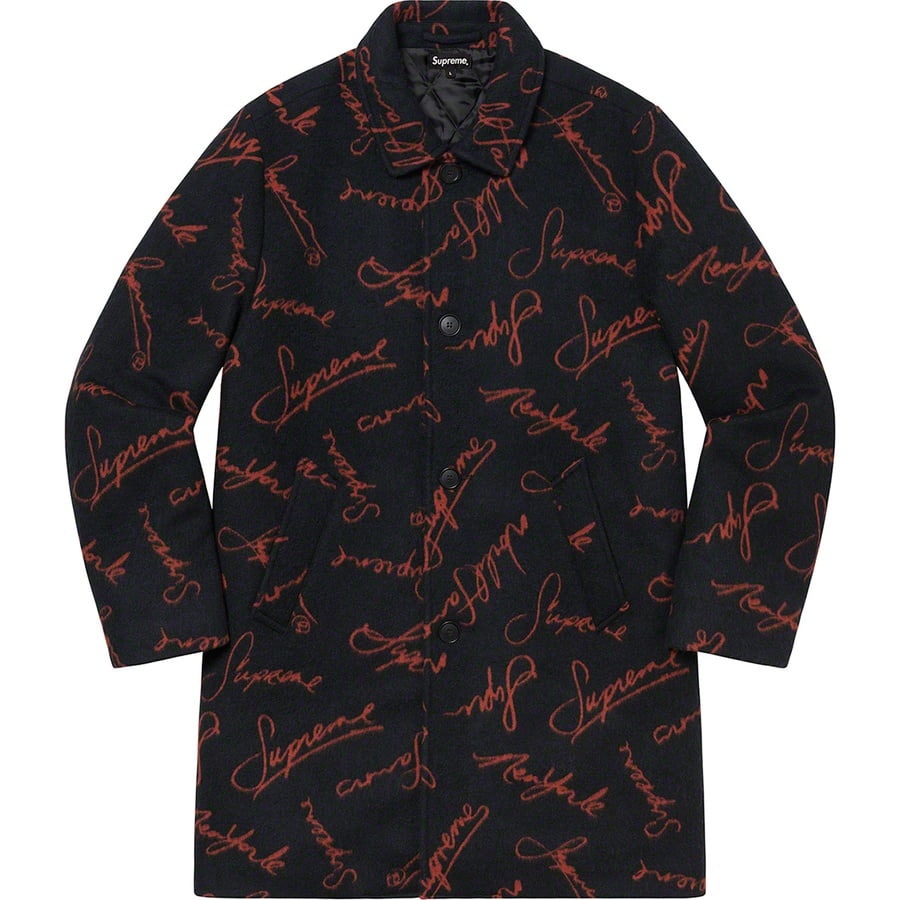 Details on Script Logos Wool Overcoat Black from fall winter
                                                    2020 (Price is $558)