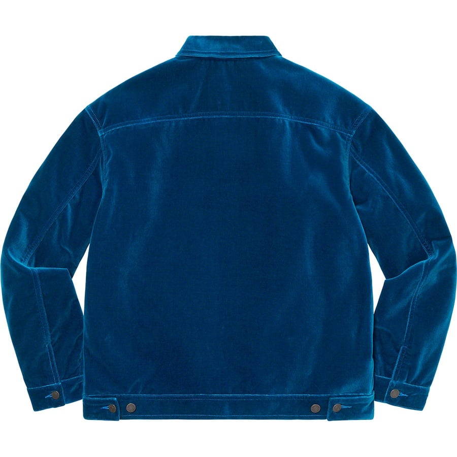 Details on Velvet Work Jacket Teal from fall winter
                                                    2020 (Price is $288)