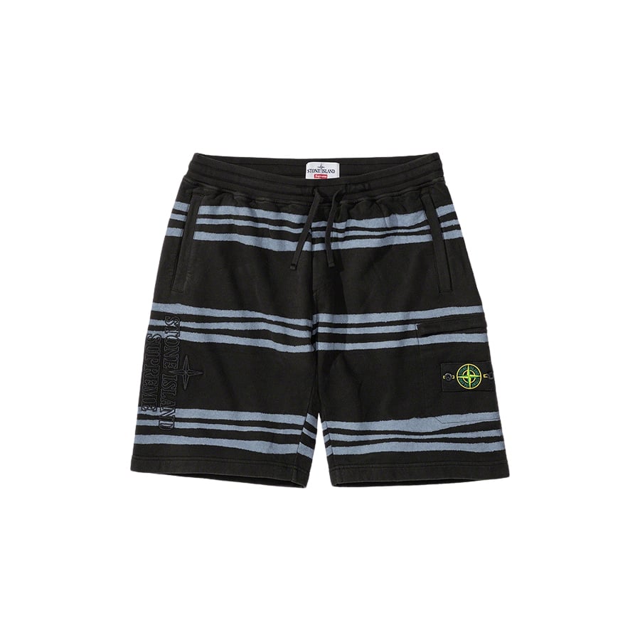 Details on Supreme Stone Island Warp Stripe Sweatshort  from fall winter
                                                    2020 (Price is $238)