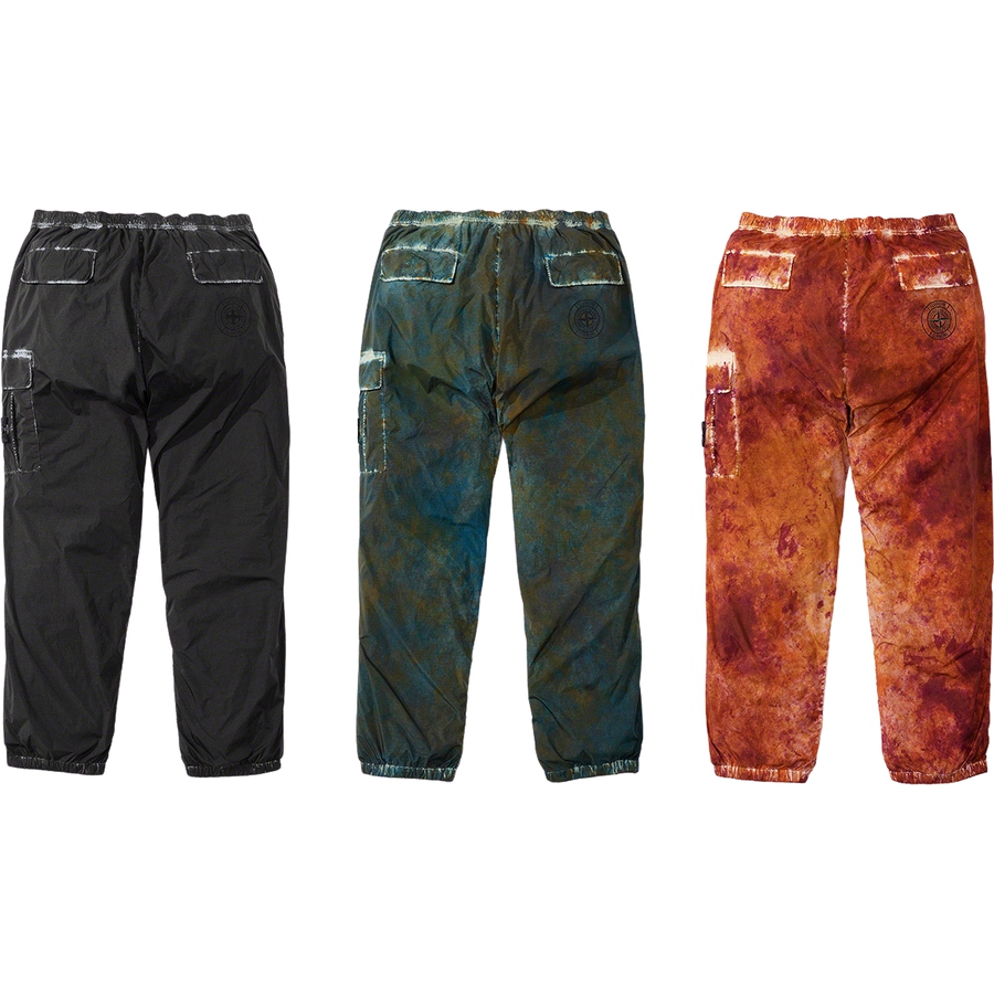 Details on Supreme Stone Island Painted Camo Nylon Cargo Pant  from fall winter
                                                    2020 (Price is $348)