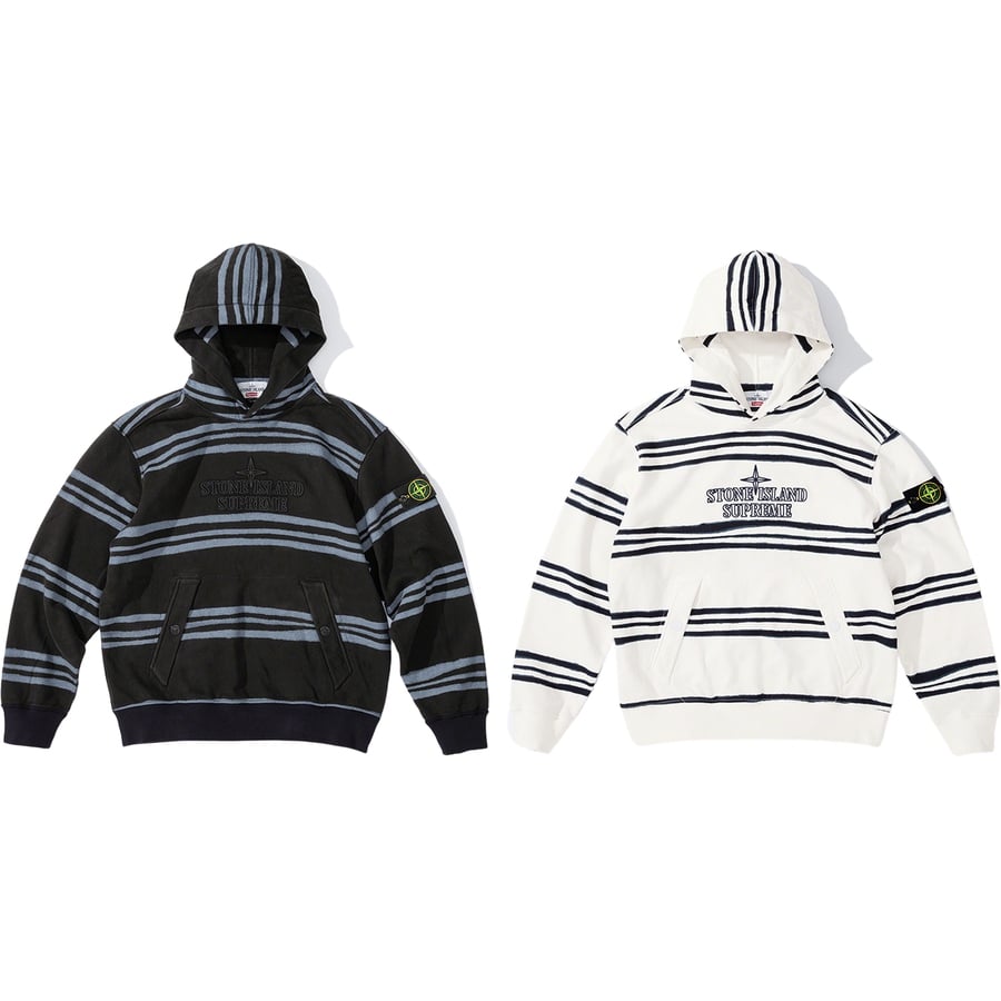 Supreme Supreme Stone Island Warp Stripe Hooded Sweatshirt releasing on Week 13 for fall winter 2020