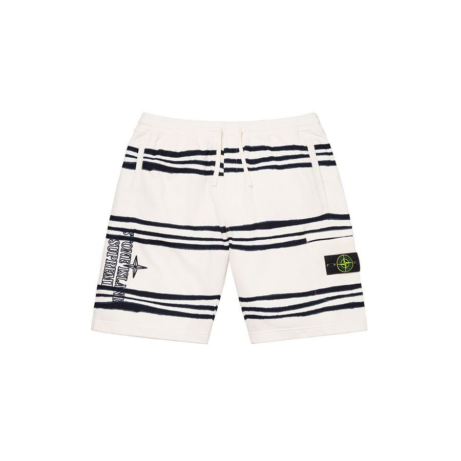 Details on Supreme Stone Island Warp Stripe Sweatshort asdasd from fall winter
                                                    2020 (Price is $238)