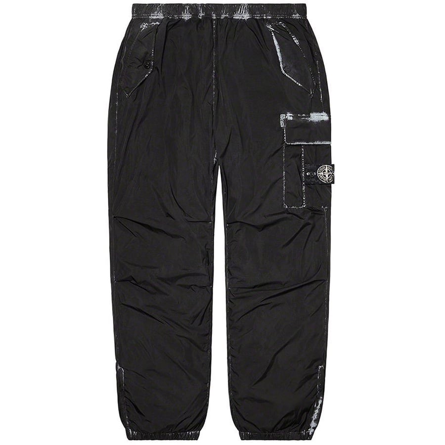 Details on Supreme Stone Island Painted Camo Nylon Cargo Pant asdad from fall winter
                                                    2020 (Price is $348)
