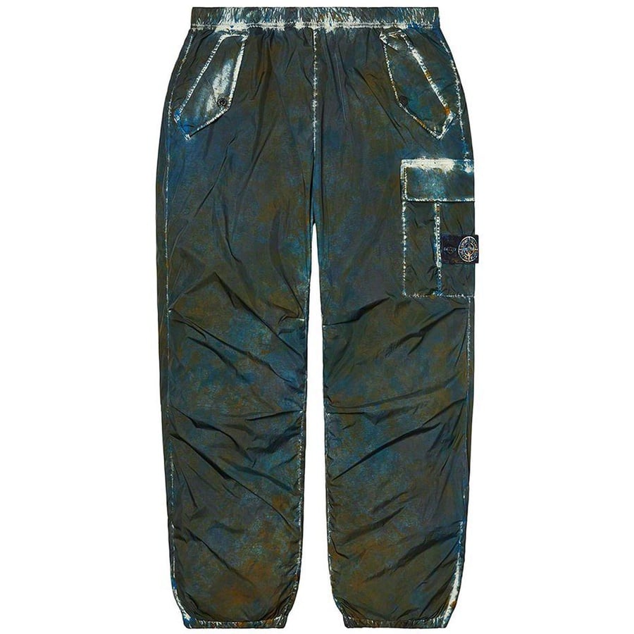 Details on Supreme Stone Island Painted Camo Nylon Cargo Pant adsad from fall winter
                                                    2020 (Price is $348)