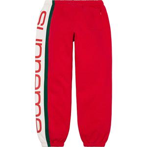supreme big logo paneled sweatpants