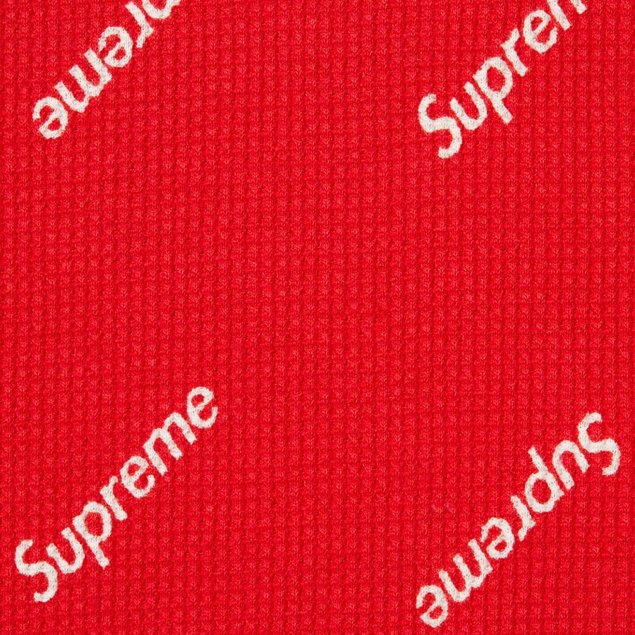 Details on Supreme Hanes Thermal Crew (1 Pack) Red Logos from fall winter 2020 (Price is $26)